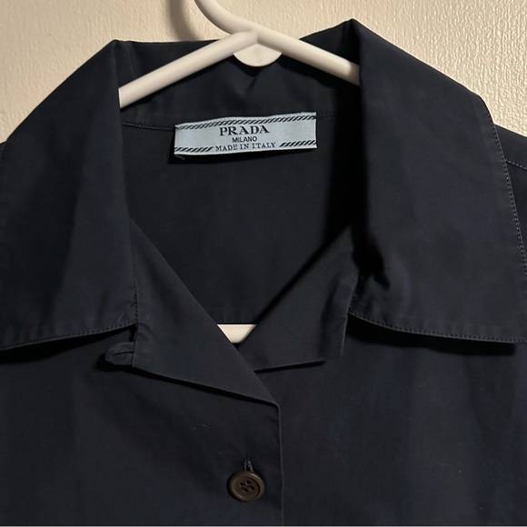 Prada Tops - Prada button up blouse Navy blue - Authentic
